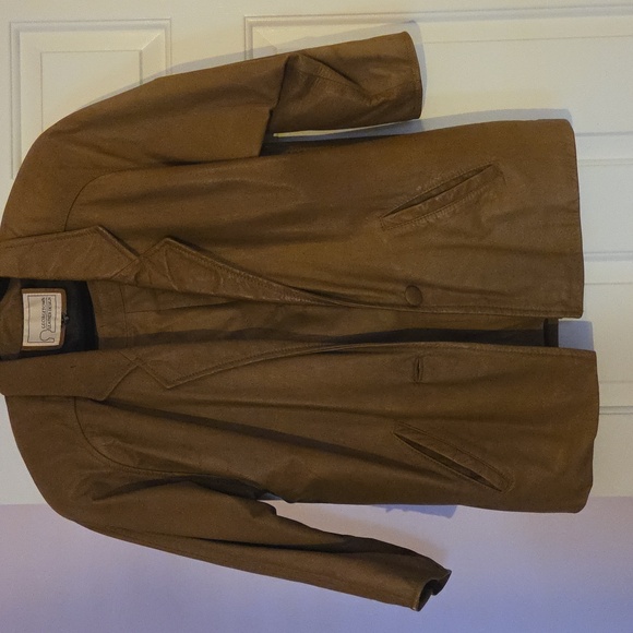 VINTAGE 1990s Leather Suit excellent condition 🩵 - Picture 2 of 9